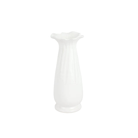 Ondulata White Tall Vase