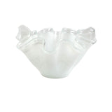 Onda Glass White Large Bowl