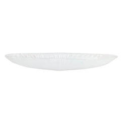 Onda Glass White Long Oval Bowl