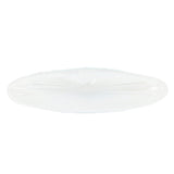 Onda Glass White Long Oval Bowl