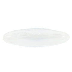 Onda Glass White Long Oval Bowl