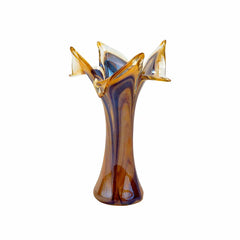 Onda Glass Tortoiseshell Twisted Flower Vase