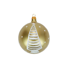 Ornaments White & Gold Trees Ornament