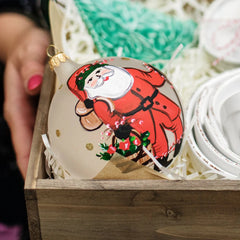 Old St. Nick Apple Basket Ornament