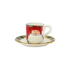 Old St. Nick Assorted Espresso Cups & Saucers - Set Of 4