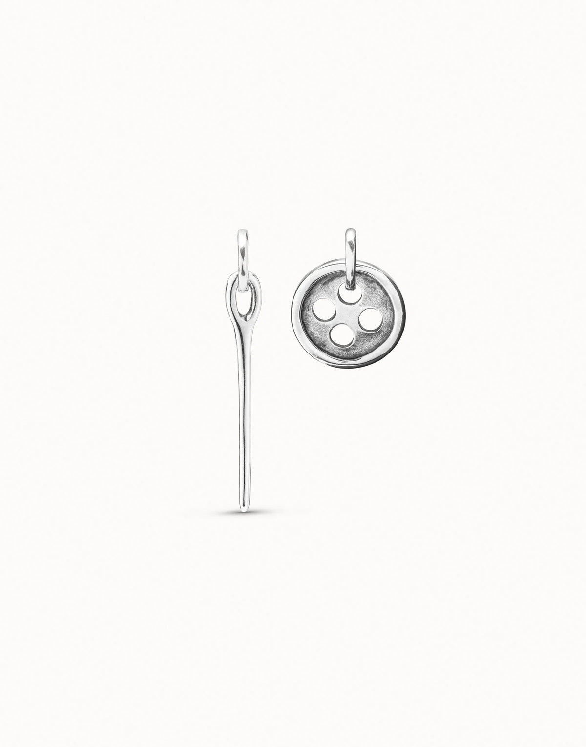Metal Earings Clad With Sterling Silver