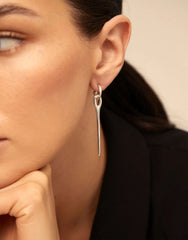 Metal Earings Clad With Sterling Silver