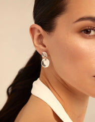Metal Earings Clad With Sterling Silver