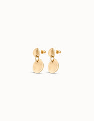 Circle Drop Earrings - Gold