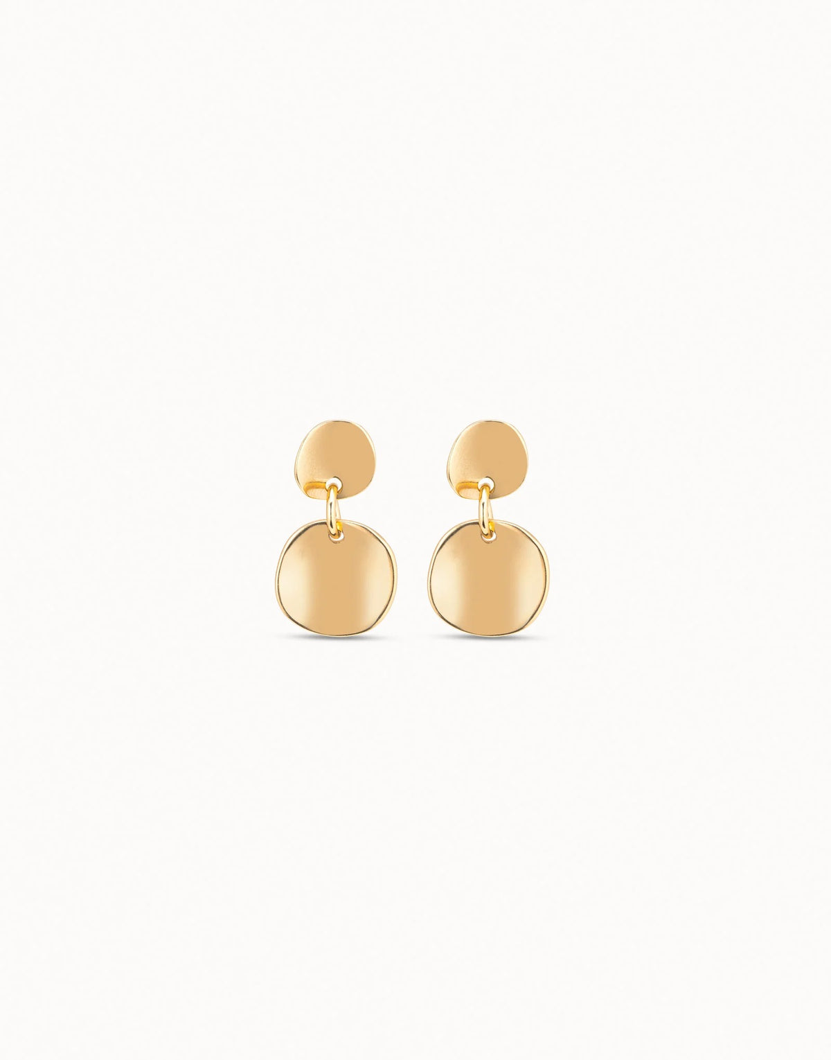 Circle Drop Earrings - Gold