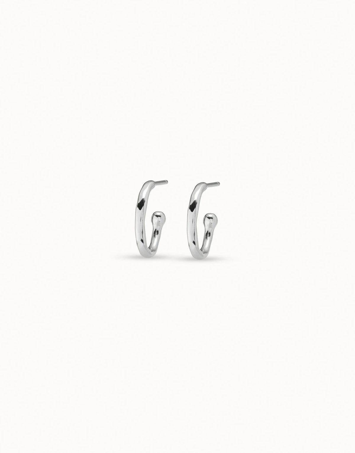 Hoop Charm Earrings - Silver