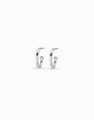 Hoop Charm Earrings - Silver