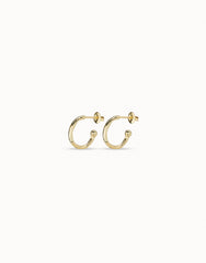Hoop Charm Earrings - Gold