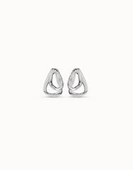 Earrings With 2 Overlapping Links - Silver