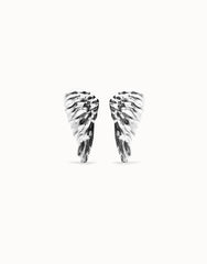 Earrings Pleated In Sterling Silver In The Shape Of Wings