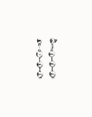 Sterling Silver Plated Balls Long Earring