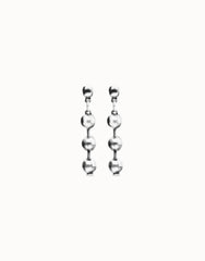 Sterling Silver Plated Balls Long Earring