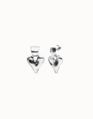 Sterling Silver Plated Heart Shaped Earrings
