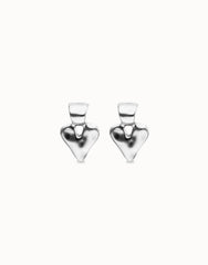 Sterling Silver Plated Heart Shaped Earrings