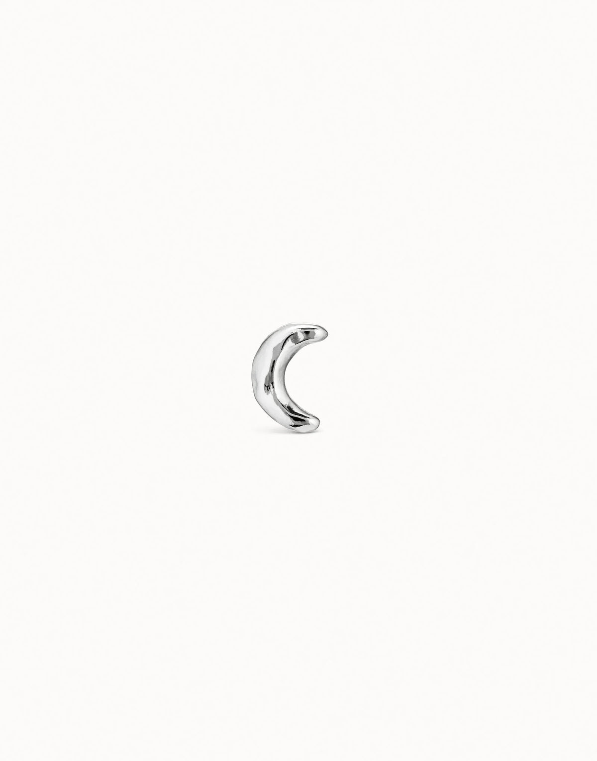 Moon Single Stud Earring - Silver