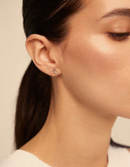 Moon Single Stud Earring - Silver