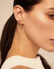 Moon Single Stud Earring - Gold