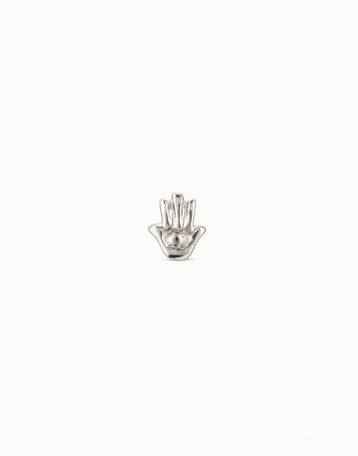 Hamsa Single Stud Earring - Silver