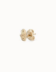 Hamsa Single Stud Earring - Gold