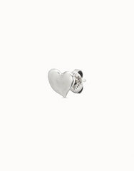 Heart Single Stud Earring - Silver
