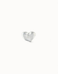 Heart Single Stud Earring - Silver