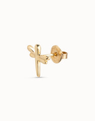 Dragonfly Single Stud Earring - Gold