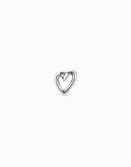 Heart Single Stud Earring - Silver
