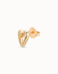 Heart Single Stud Earring - Gold