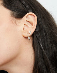 Piercing Pleated In Sterling Silver In The Shape Of A Skull