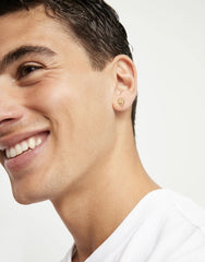 Piercing Pleated In Gold 18K In The Shape Of A Skull