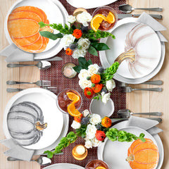 Pumpkins Salad Plate - Orange Small Pumpkin