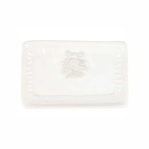 Pietra Natale Wreath Rectangular Tray