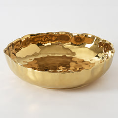 Portofino Extra Large Shallow Bowl - Gold