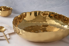 Portofino Extra Large Shallow Bowl - Gold