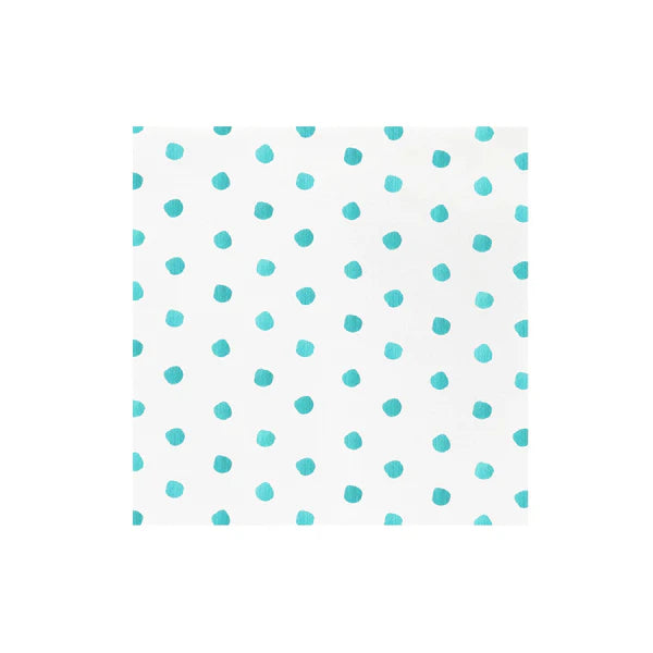 Papersoft Napkins Dot Aqua Dinner Napkins (Pack of 20)