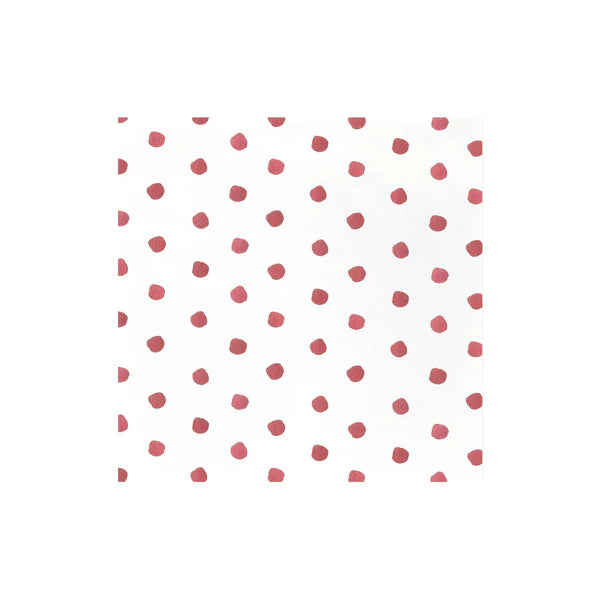 Papersoft Napkins Dot Crimson Dinner Napkins (Pack of 20)