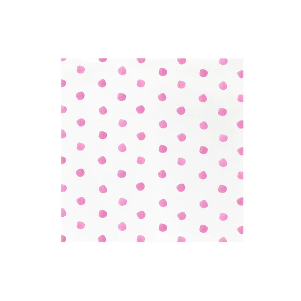 Papersoft Napkins Dot Pink Dinner Napkins (Pack of 20)