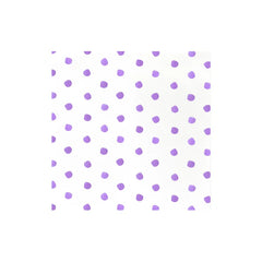 Papersoft Napkins Dot Purple Dinner Napkins (Pack of 20)