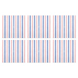 Papersoft Napkins Americana Stripe Cocktail Napkins (pack Of 20) - Set Of 6
