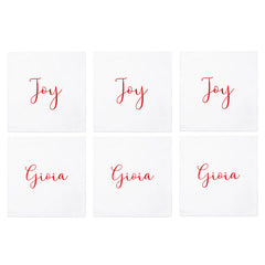 Papersoft Napkins Joy/gioia Cocktail Napkins (pack Of 20) - Set Of 6