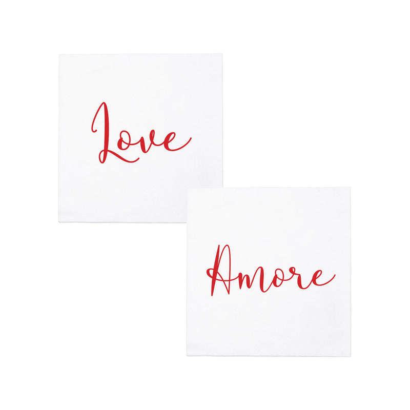 Papersoft Napkins Love/amore Cocktail Napkins