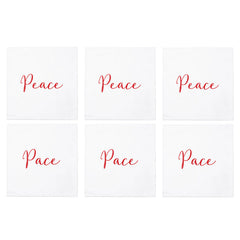 Papersoft Napkins Peace/pace Cocktail Napkins (pack Of 20) - Set Of 6