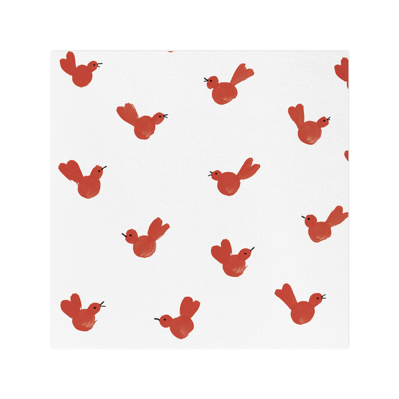 Papersoft Napkins Red Bird Cocktail Napkins (pack Of 20)