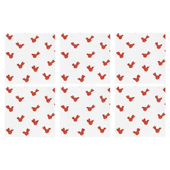 Papersoft Napkins Red Bird Cocktail Napkins (pack Of 20) - Set Of 6