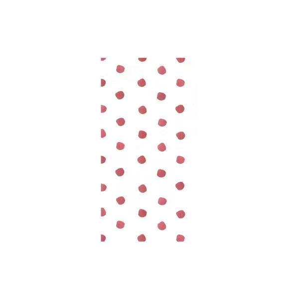 Papersoft Napkins Dot Crimson Guest Towels (Pack of 20)